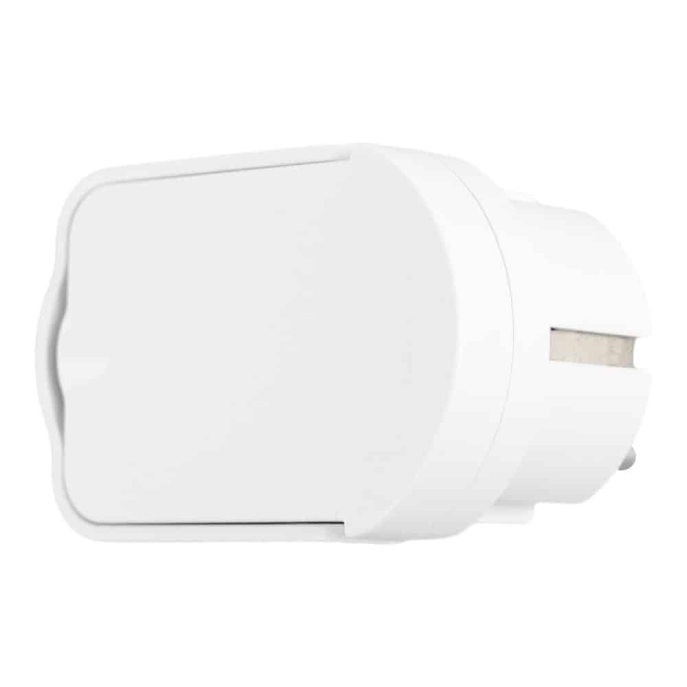 Stecher plat cu inel, alb