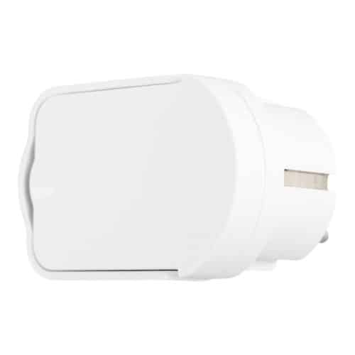 Stecher plat cu inel, alb