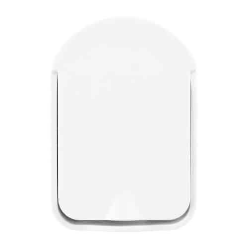 Stecher plat cu inel, alb