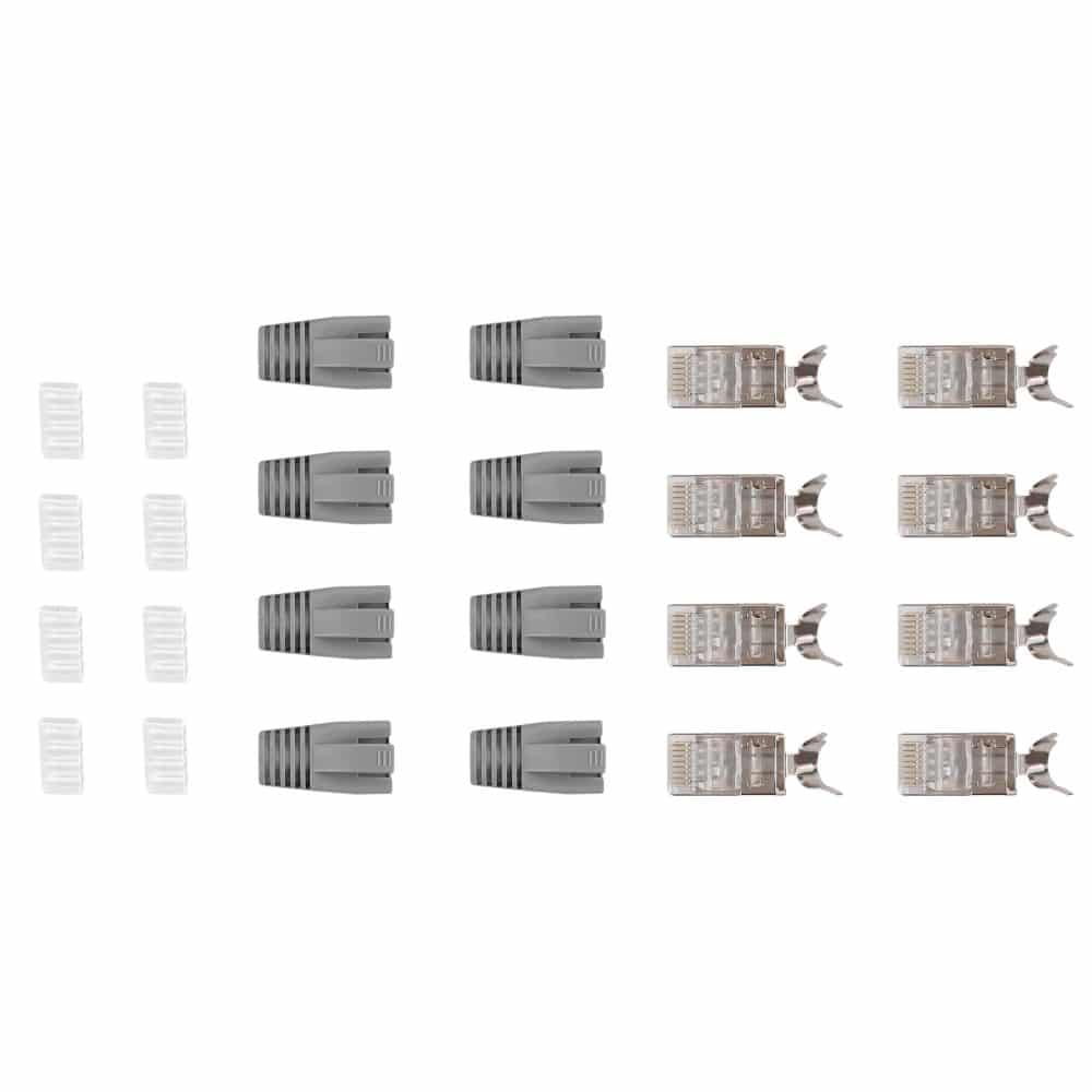 Mufa RJ45 CAT6A ecranata, cu manson, 8 seturi