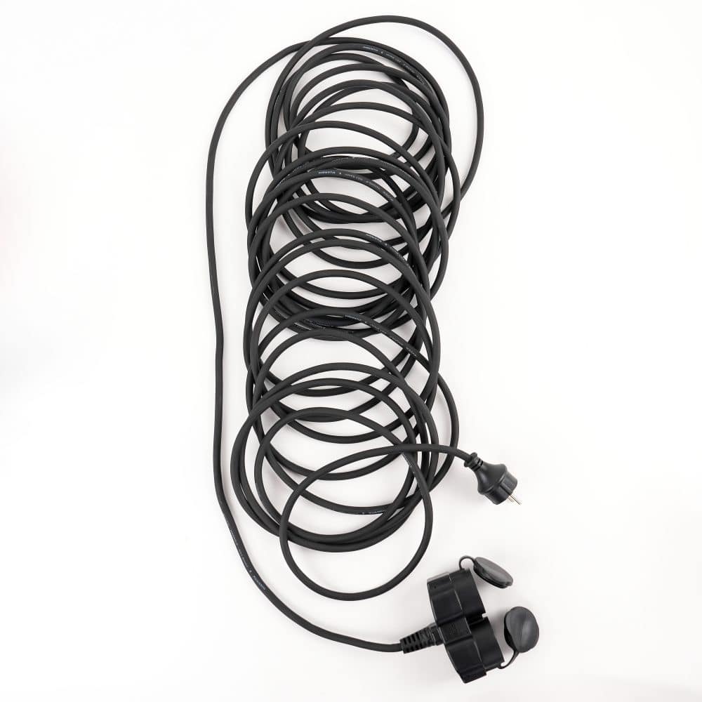 Prelungitor electric 2 prize, 3x1mm², 16A, 3500W, IP44, 15m