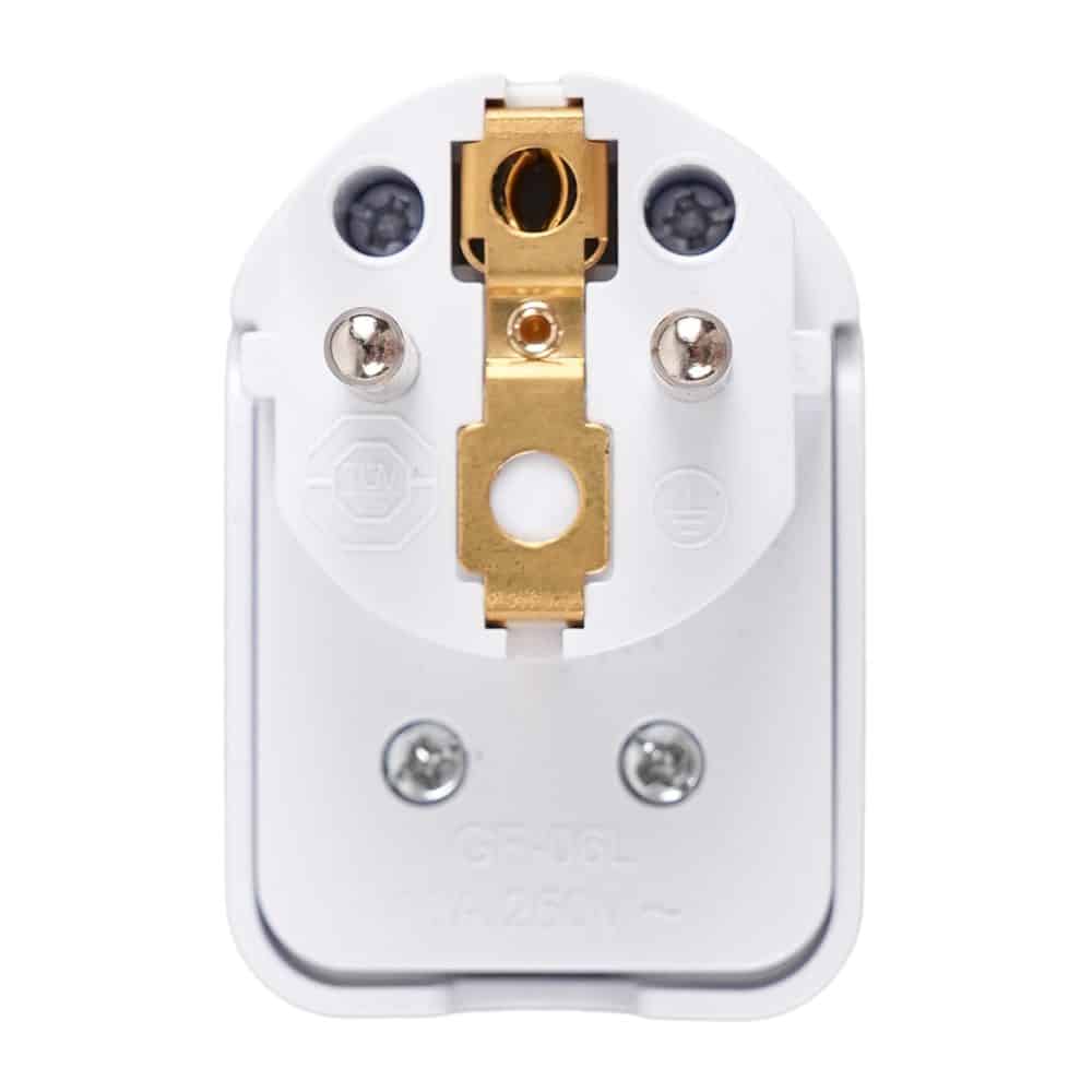 Stecher plat cu inel, alb