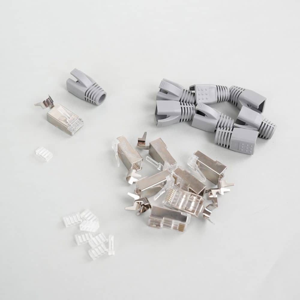 Mufa RJ45 CAT6A ecranata, cu manson, 8 seturi