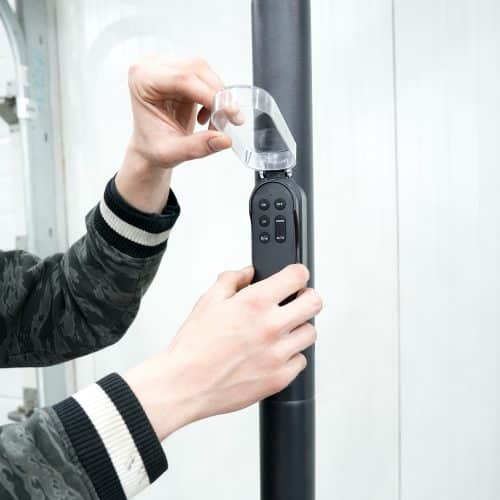 Lampa LED solara 25W CCT 2500lm IP54 cu senzor+telecomanda si stalp 2.5m Lohuis