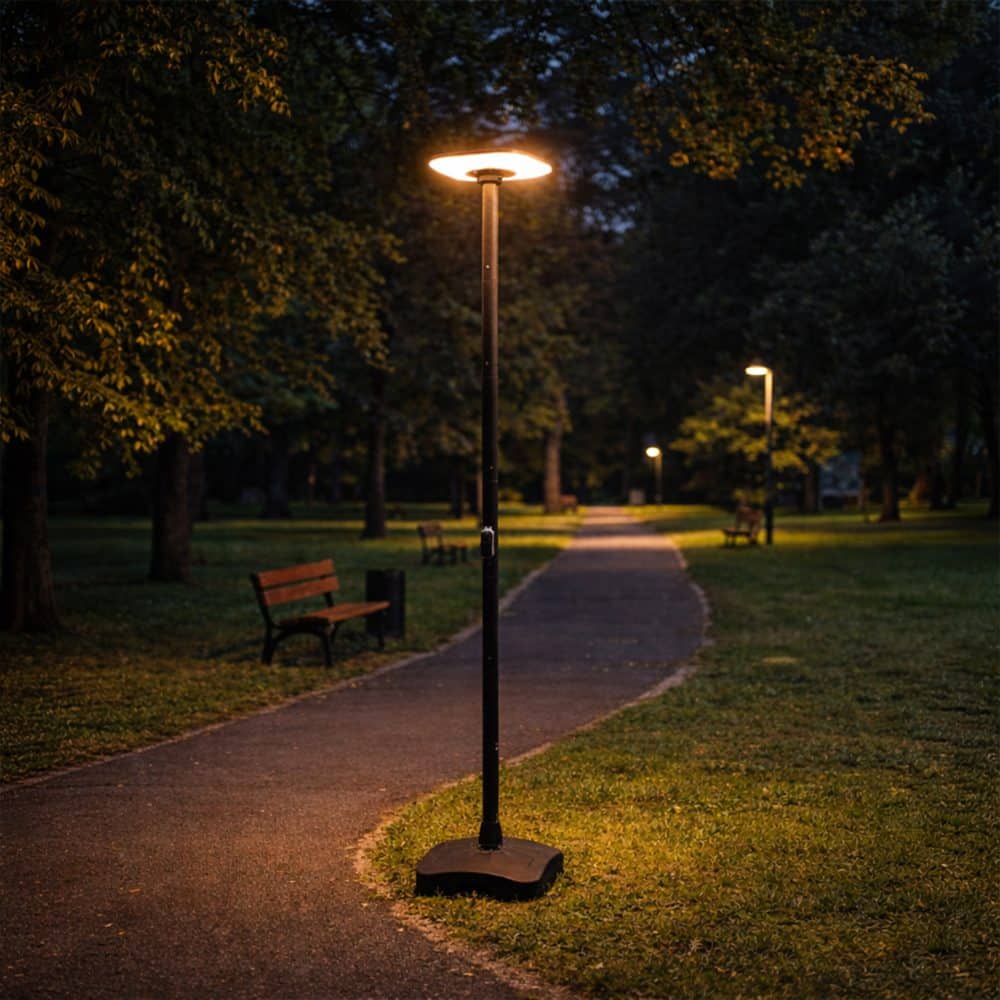 Lampa LED solara 25W CCT 2500lm IP54 cu senzor+telecomanda si stalp 2.5m Lohuis