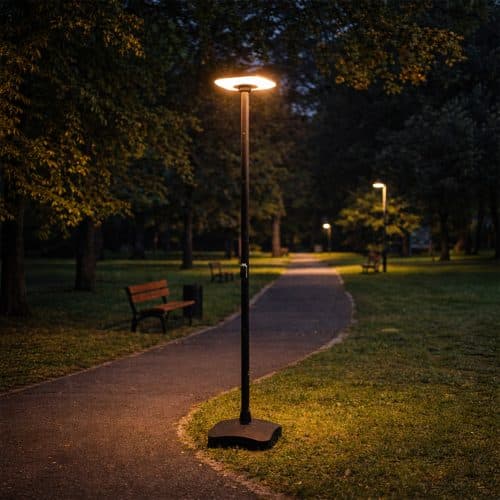 Lampa LED solara 25W CCT 2500lm IP54 cu senzor+telecomanda si stalp 2.5m Lohuis