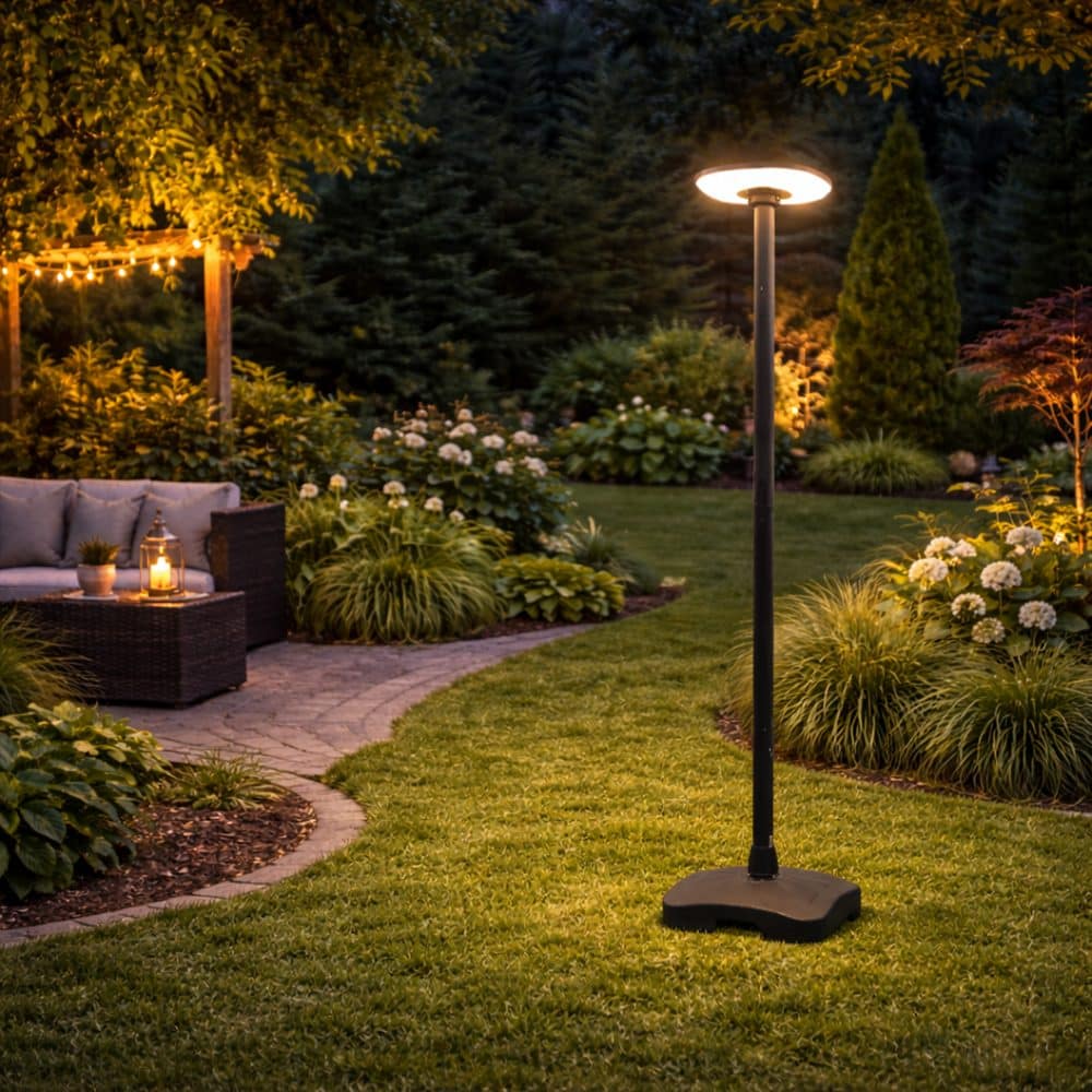 Lampa LED solara 25W CCT 2500lm IP54 cu senzor+telecomanda si stalp 2.5m Lohuis