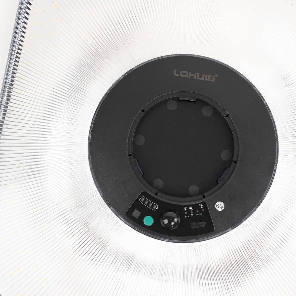 Lampa LED solara 25W CCT 2500lm IP54 cu senzor+telecomanda si stalp 2.5m Lohuis