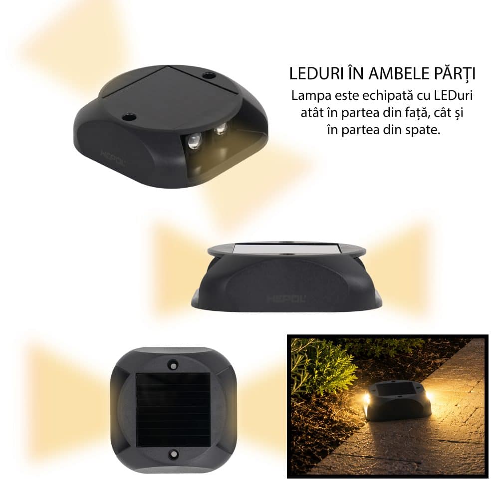 Lampa 4*LED solara 3000K IP54 F-GL152-4 HEPOL