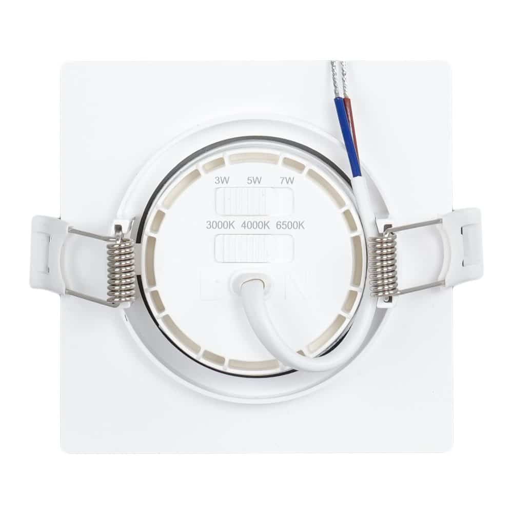 Spot LED reglabil CCT cu putere reglabila (3-5-7W), patrat, (DL077-S) HEPOL