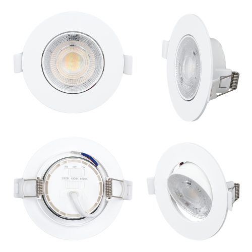 Spot LED reglabil CCT cu putere reglabila (3-5-7W), rotund, (DL077-R) HEPOL