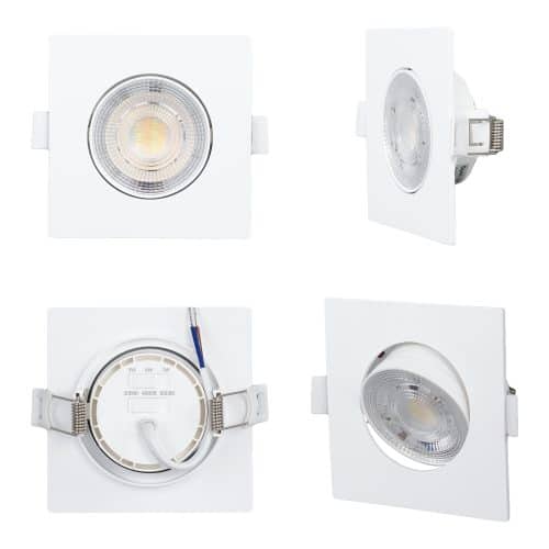Spot LED reglabil CCT cu putere reglabila (3-5-7W), patrat, (DL077-S) HEPOL