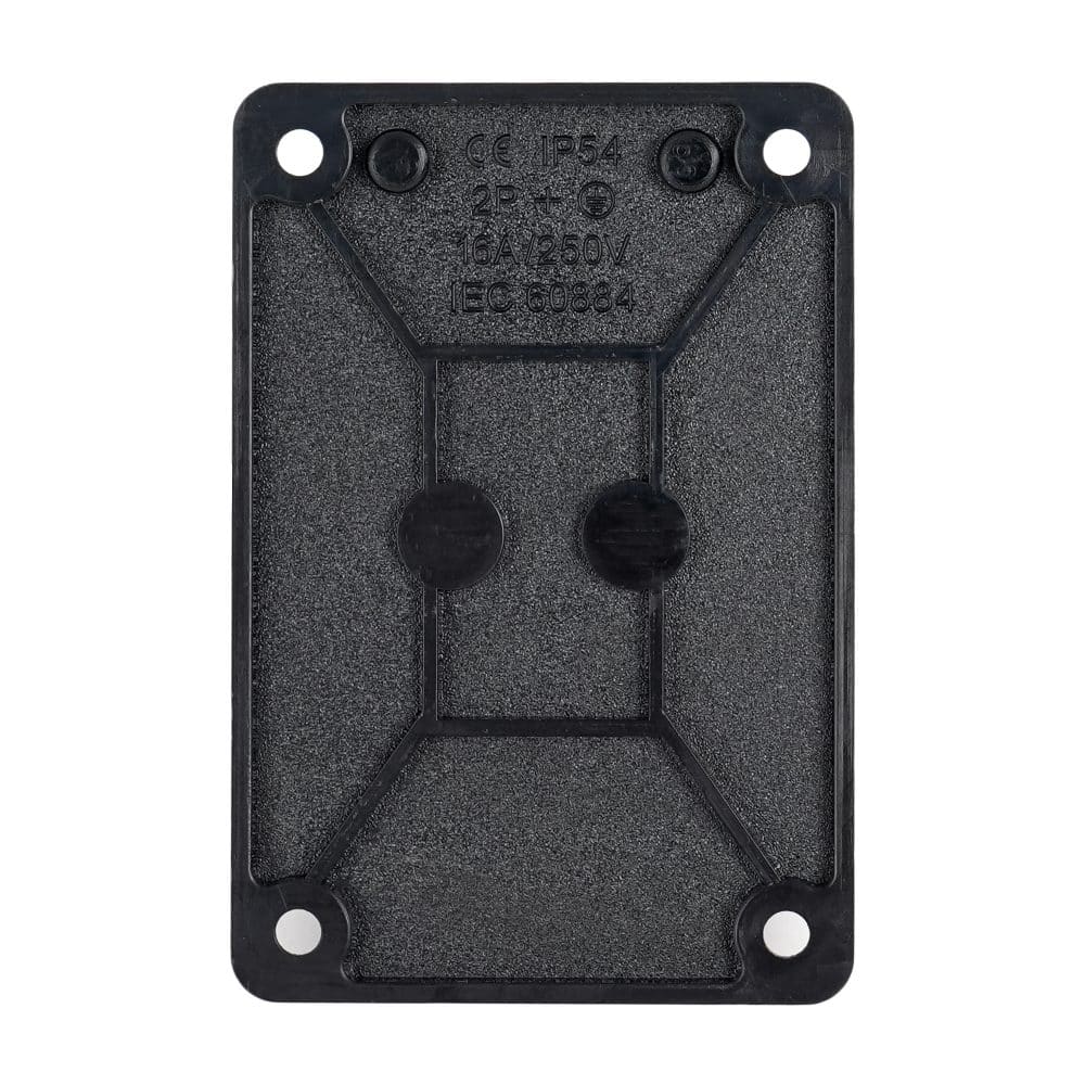 Priza cauciuc cu capac si talpa, contact de protectie, negru R212-1 IP54 HEPOL